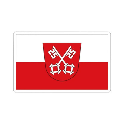 Flag of Regensburg 2 Germany - STICKER Vinyl Kiss-Cut Decal 4 Inch White - The Sticker Space