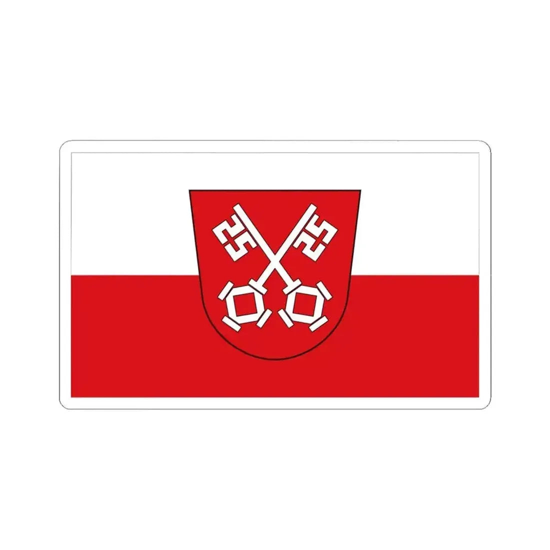 Flag of Regensburg 2 Germany - STICKER Vinyl Kiss-Cut Decal 6 Inch White - The Sticker Space