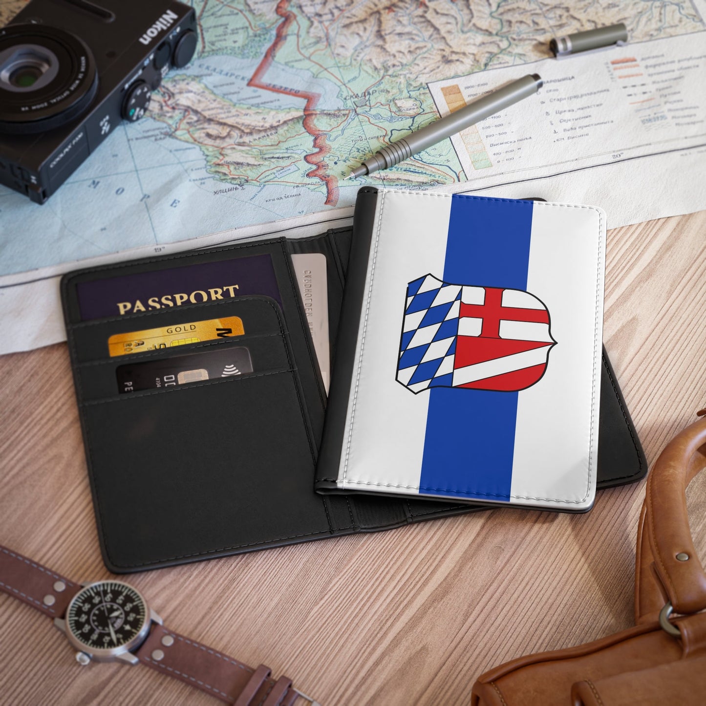 Flag of Regensburg Germany - Passport Holder