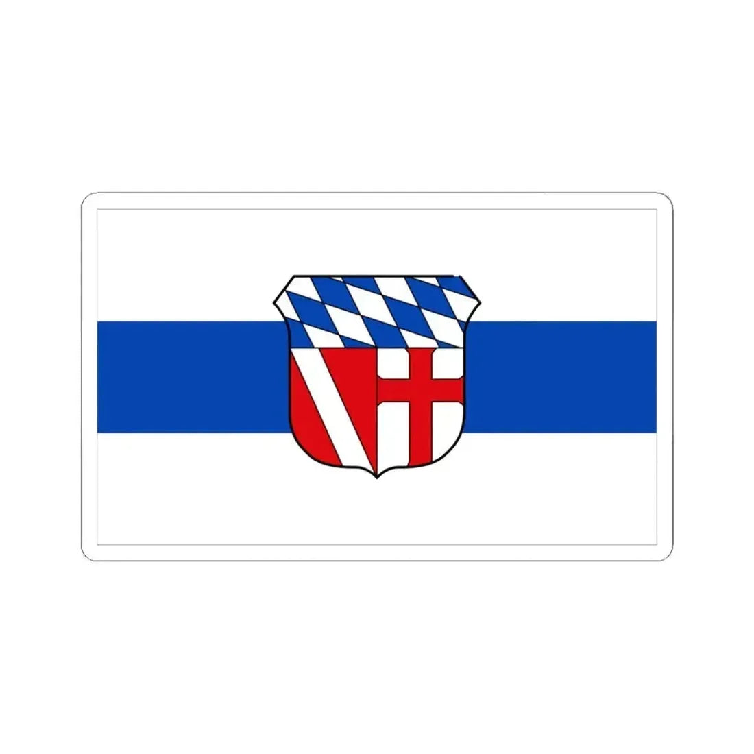 Flag of Regensburg Germany - STICKER Vinyl Kiss-Cut Decal 6 Inch White - The Sticker Space