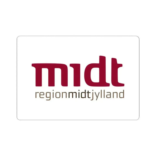 Flag of Region Midtjylland (Denmark) STICKER Vinyl Kiss-Cut Decal 2 Inch White - The Sticker Space