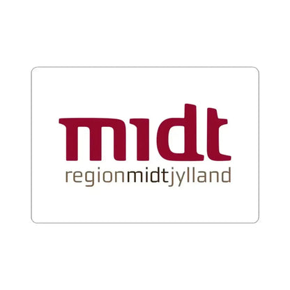Flag of Region Midtjylland (Denmark) STICKER Vinyl Kiss-Cut Decal 3 Inch White - The Sticker Space