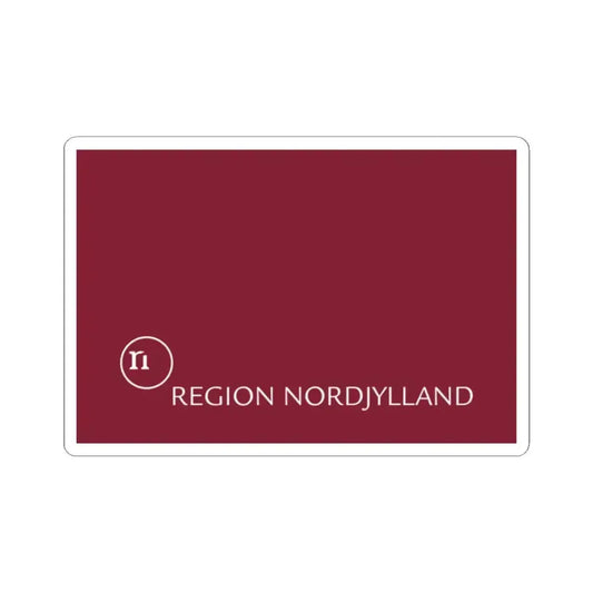 Flag of Region Nordjylland (Denmark) STICKER Vinyl Kiss-Cut Decal 2 Inch White - The Sticker Space