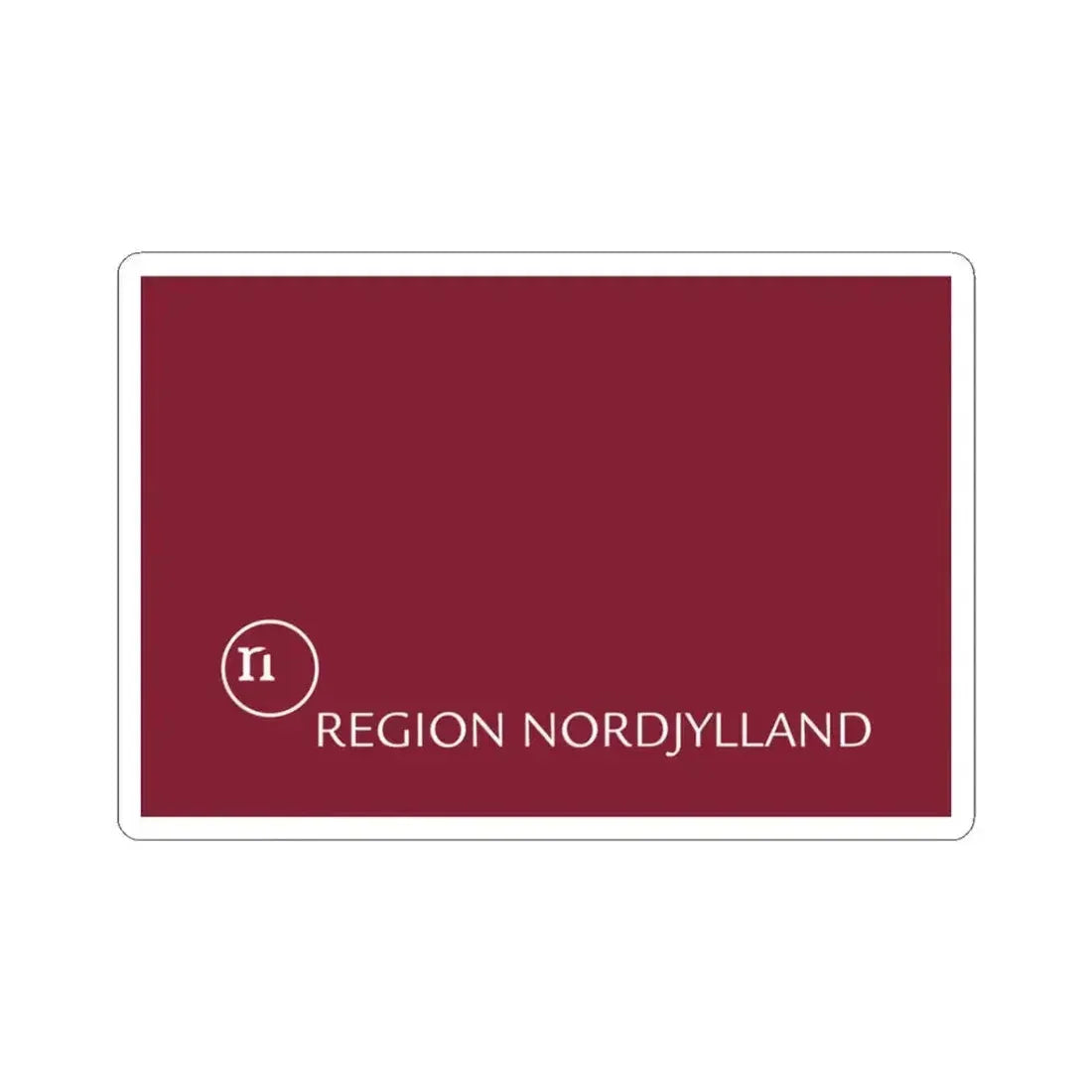 Flag of Region Nordjylland (Denmark) STICKER Vinyl Kiss-Cut Decal 3 Inch White - The Sticker Space