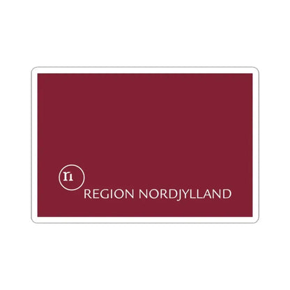 Flag of Region Nordjylland (Denmark) STICKER Vinyl Kiss-Cut Decal 3 Inch White - The Sticker Space