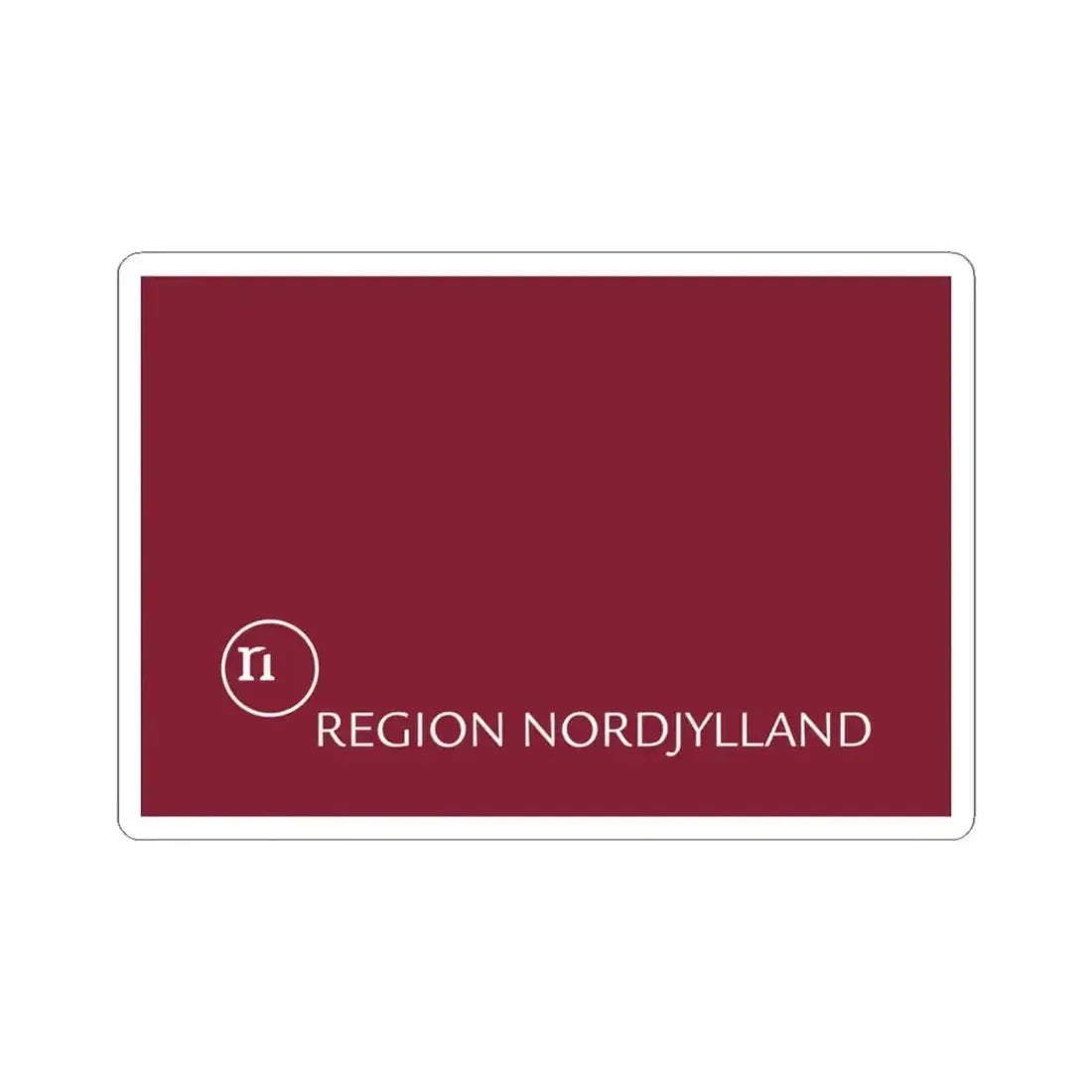 Flag of Region Nordjylland (Denmark) STICKER Vinyl Kiss-Cut Decal 4 Inch White - The Sticker Space