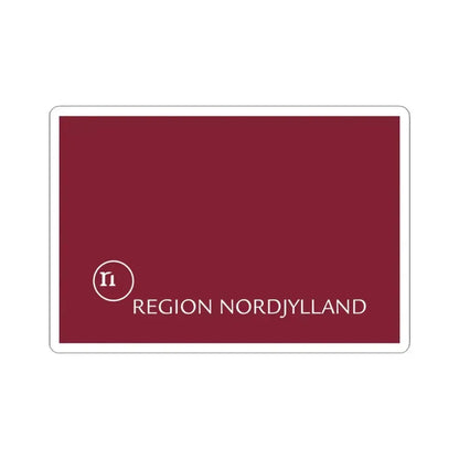 Flag of Region Nordjylland (Denmark) STICKER Vinyl Kiss-Cut Decal 4 Inch White - The Sticker Space
