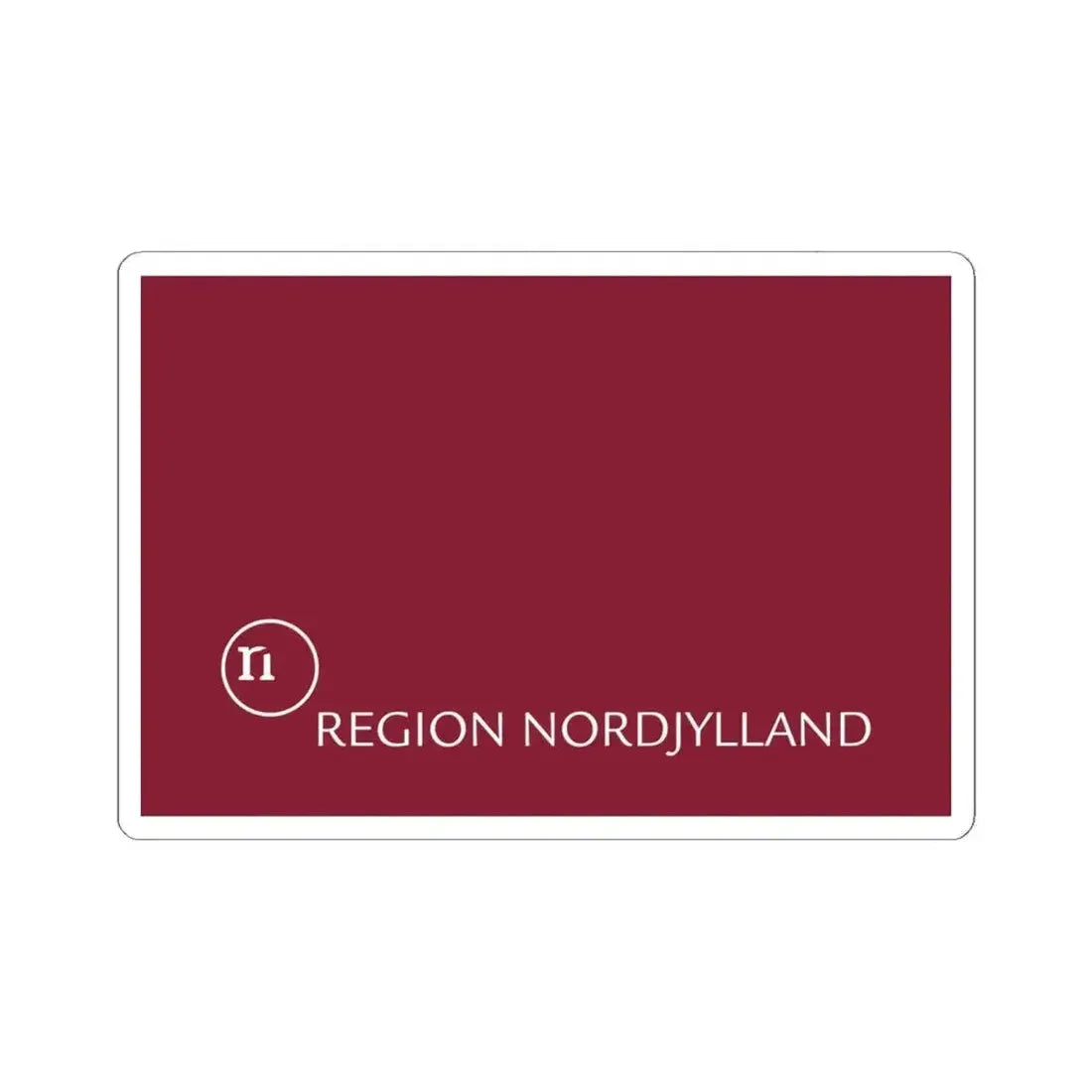Flag of Region Nordjylland (Denmark) STICKER Vinyl Kiss-Cut Decal 6 Inch White - The Sticker Space