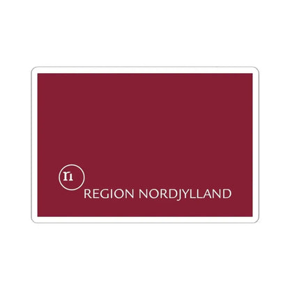 Flag of Region Nordjylland (Denmark) STICKER Vinyl Kiss-Cut Decal 6 Inch White - The Sticker Space