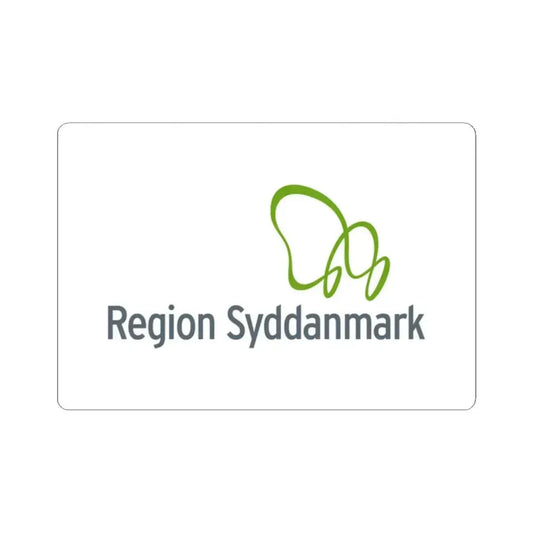 Flag of Region Syddanmark (Denmark) STICKER Vinyl Kiss-Cut Decal 2 Inch White - The Sticker Space