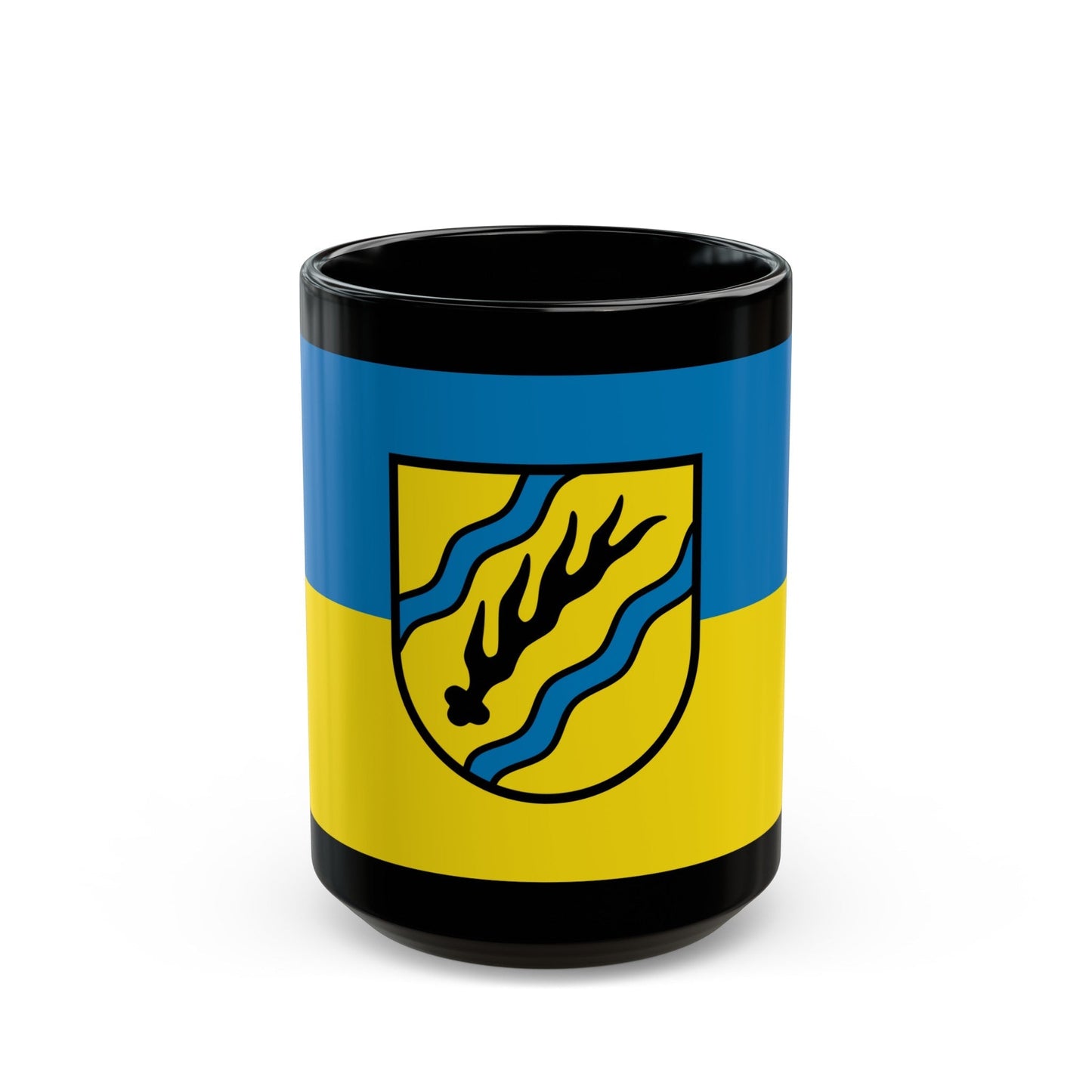 Flag of Rems Murr Kreis Germany - Black Coffee Mug-15oz-The Sticker Space