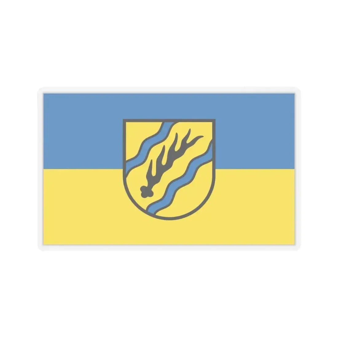 Flag of Rems Murr Kreis Germany - STICKER Vinyl Kiss-Cut Decal 3 Inch Transparent - The Sticker Space