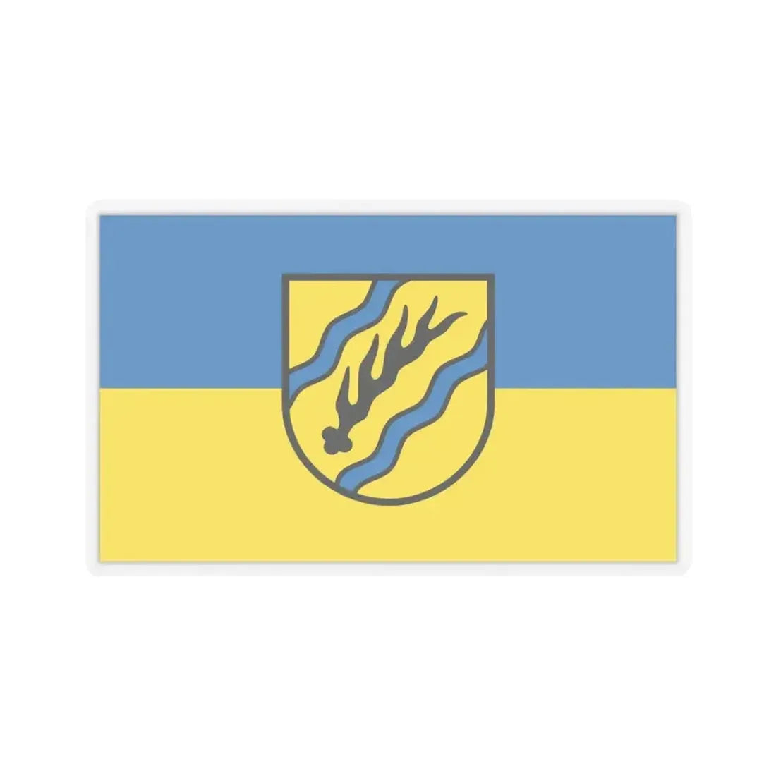Flag of Rems Murr Kreis Germany - STICKER Vinyl Kiss-Cut Decal 4 Inch Transparent - The Sticker Space