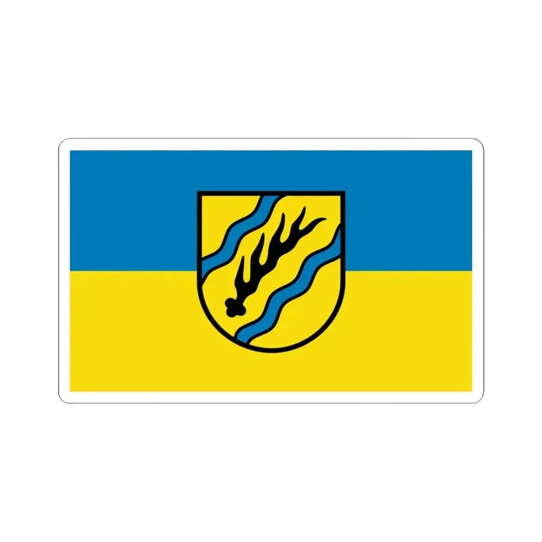 Flag of Rems Murr Kreis Germany - STICKER Vinyl Kiss-Cut Decal 6 Inch White - The Sticker Space