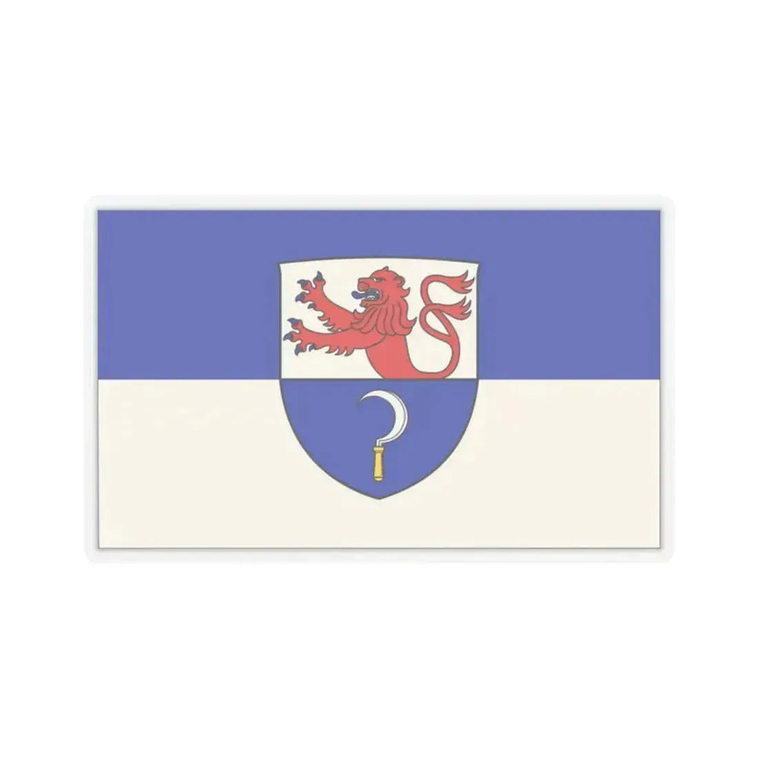 Flag of Remscheid Germany - STICKER Vinyl Kiss-Cut Decal 2 Inch Transparent - The Sticker Space