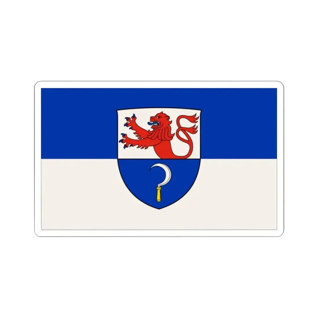 Flag of Remscheid Germany - STICKER Vinyl Kiss-Cut Decal 3 Inch White - The Sticker Space