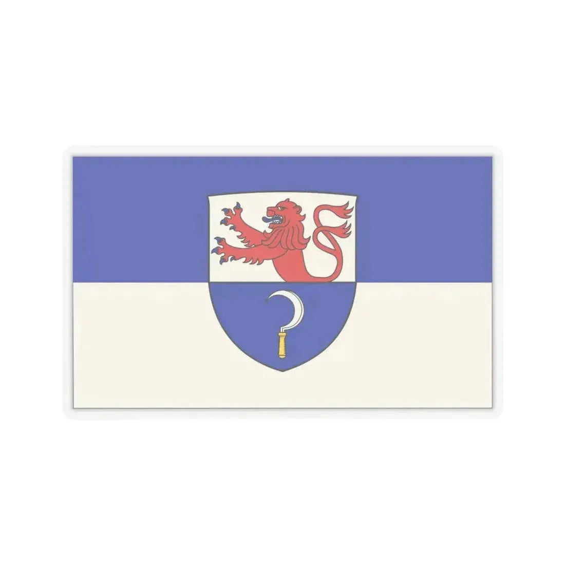 Flag of Remscheid Germany - STICKER Vinyl Kiss-Cut Decal 6 Inch Transparent - The Sticker Space