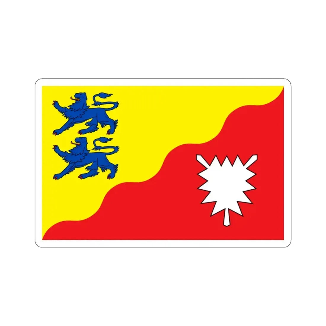 Flag of Rendsburg Eckernförde Germany STICKER Vinyl Die-Cut Decal 2 Inch - The Sticker Space