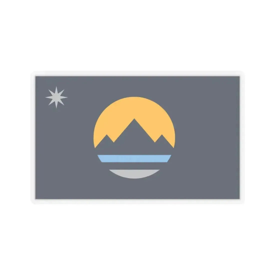 Flag of Reno, Nevada - STICKER Vinyl Kiss-Cut Decal 2 Inch Transparent - The Sticker Space