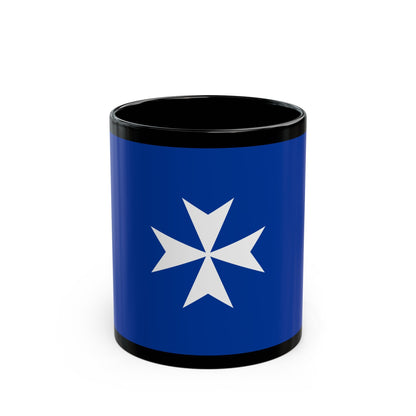 Flag of Republic of Amalfi Italy - Black Coffee Mug-11oz-The Sticker Space