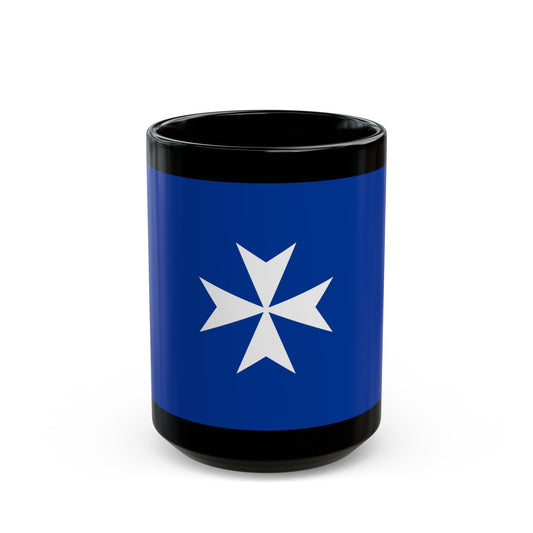 Flag of Republic of Amalfi Italy - Black Coffee Mug-15oz-The Sticker Space