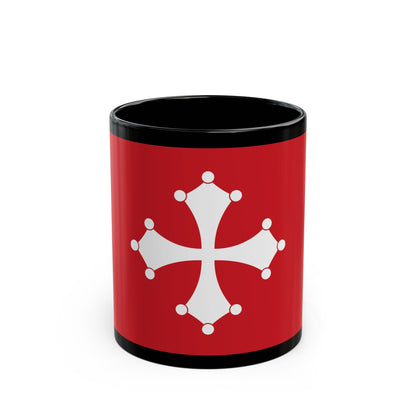 Flag of Republic of Pisa Italy - Black Coffee Mug-11oz-The Sticker Space