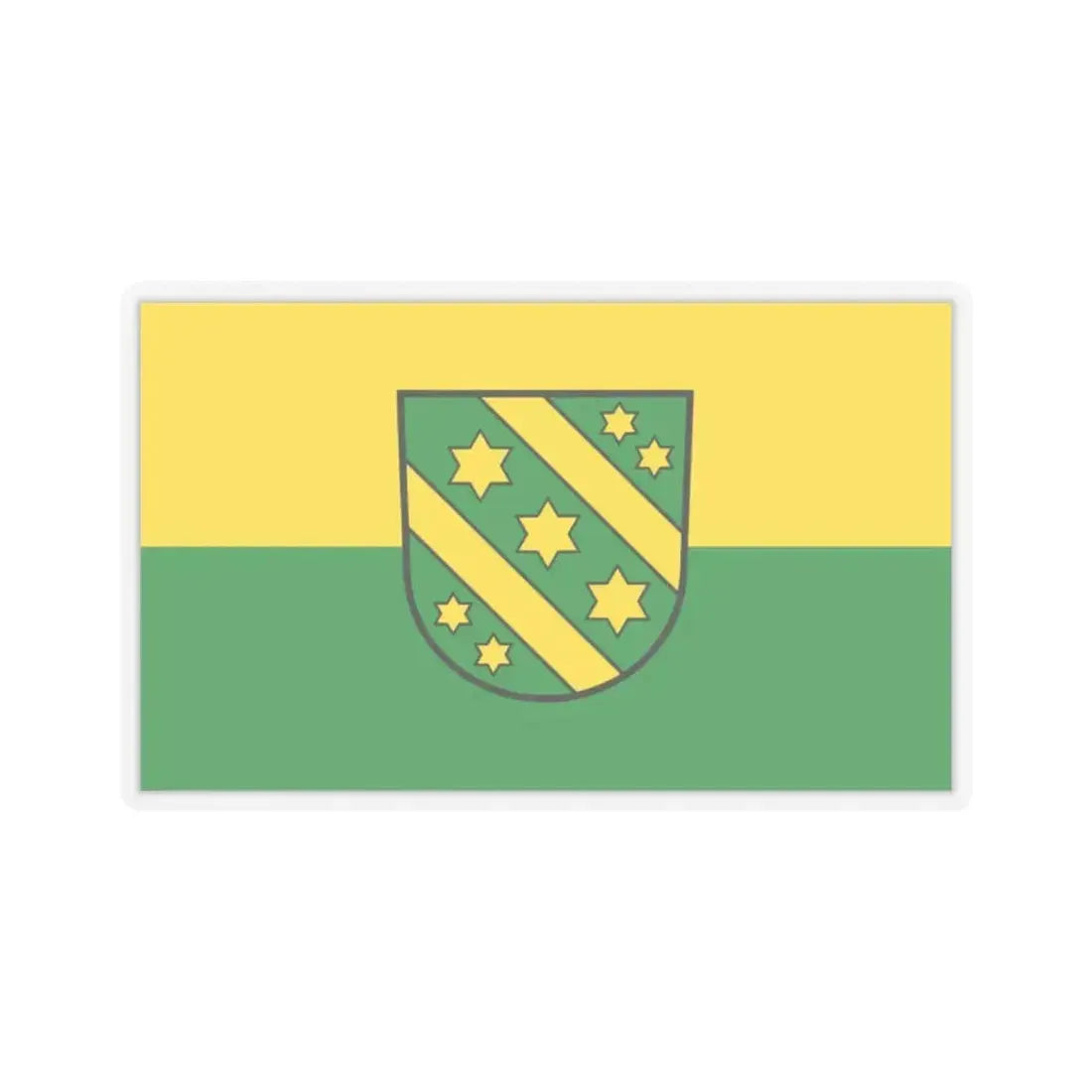 Flag of Reutlingen Germany - STICKER Vinyl Kiss-Cut Decal 2 Inch Transparent - The Sticker Space