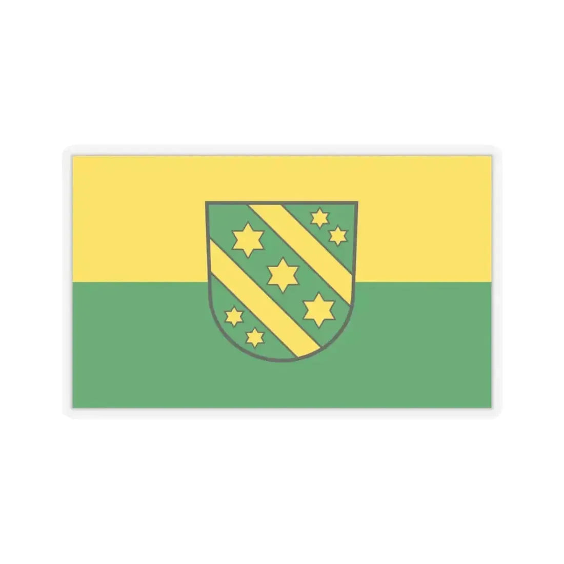 Flag of Reutlingen Germany - STICKER Vinyl Kiss-Cut Decal 3 Inch Transparent - The Sticker Space
