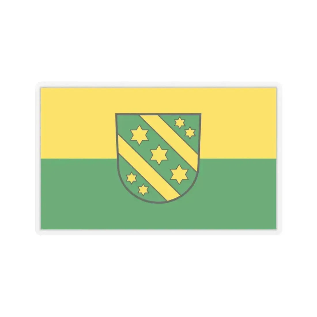 Flag of Reutlingen Germany - STICKER Vinyl Kiss-Cut Decal 4 Inch Transparent - The Sticker Space