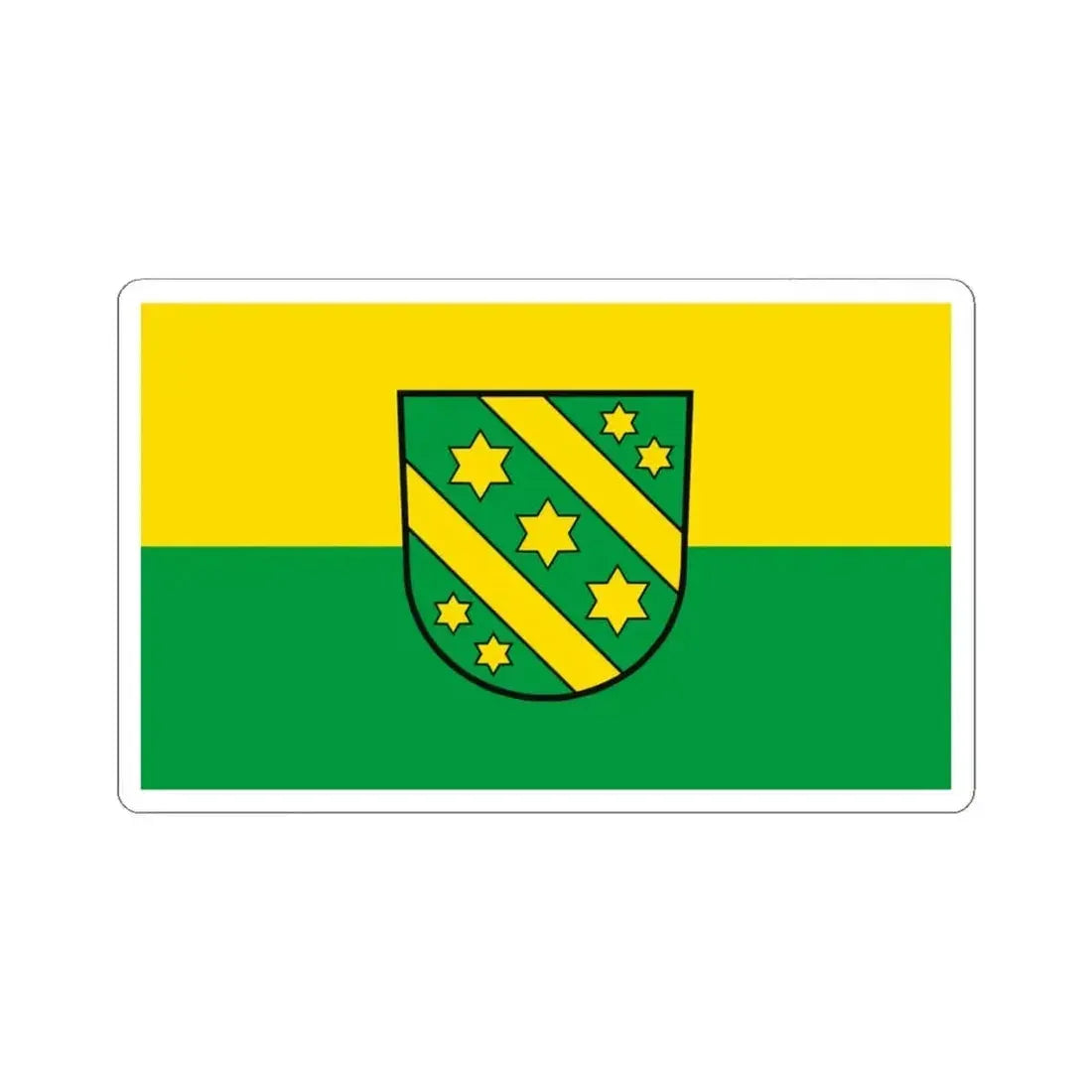 Flag of Reutlingen Germany - STICKER Vinyl Kiss-Cut Decal 4 Inch White - The Sticker Space