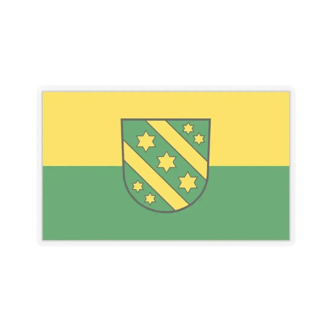 Flag of Reutlingen Germany - STICKER Vinyl Kiss-Cut Decal 6 Inch Transparent - The Sticker Space