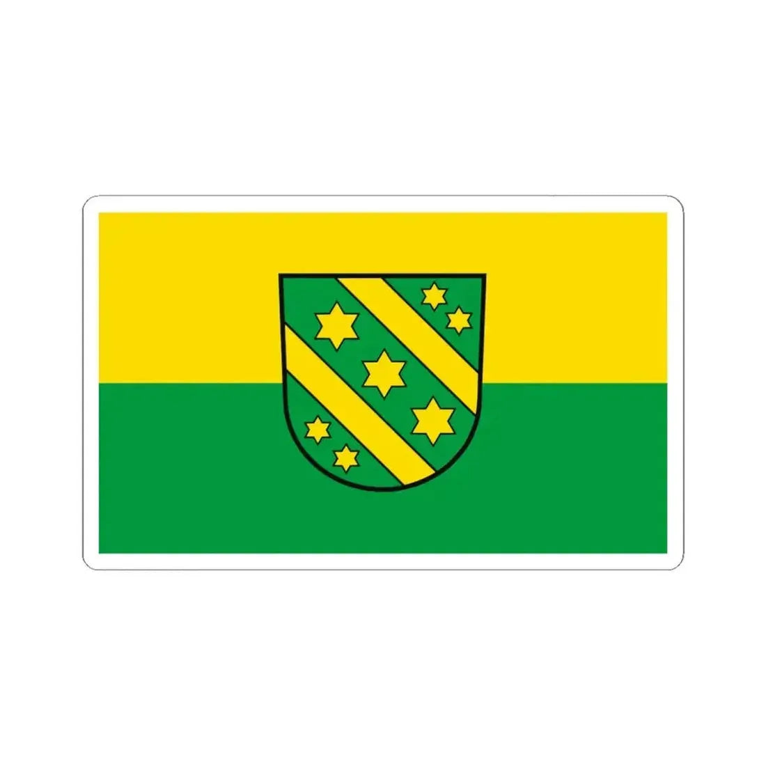 Flag of Reutlingen Germany - STICKER Vinyl Kiss-Cut Decal 6 Inch White - The Sticker Space