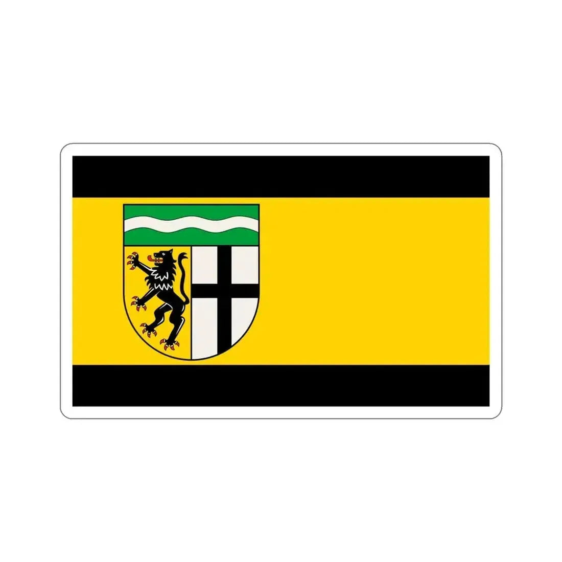 Flag of Rhein Erft Kreis Germany STICKER Vinyl Die-Cut Decal 4 Inch - The Sticker Space