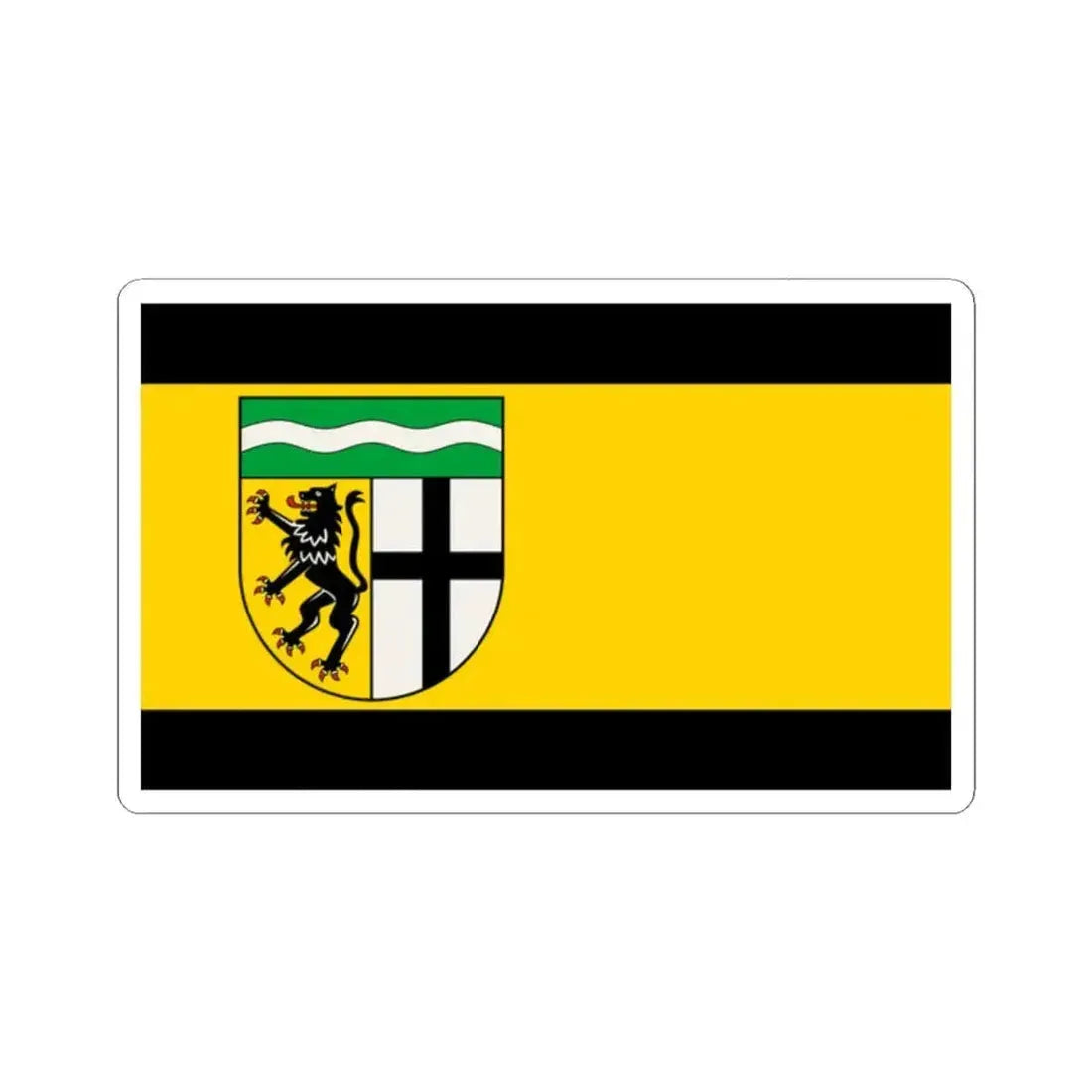 Flag of Rhein Erft Kreis Germany - STICKER Vinyl Kiss-Cut Decal 2 Inch White - The Sticker Space
