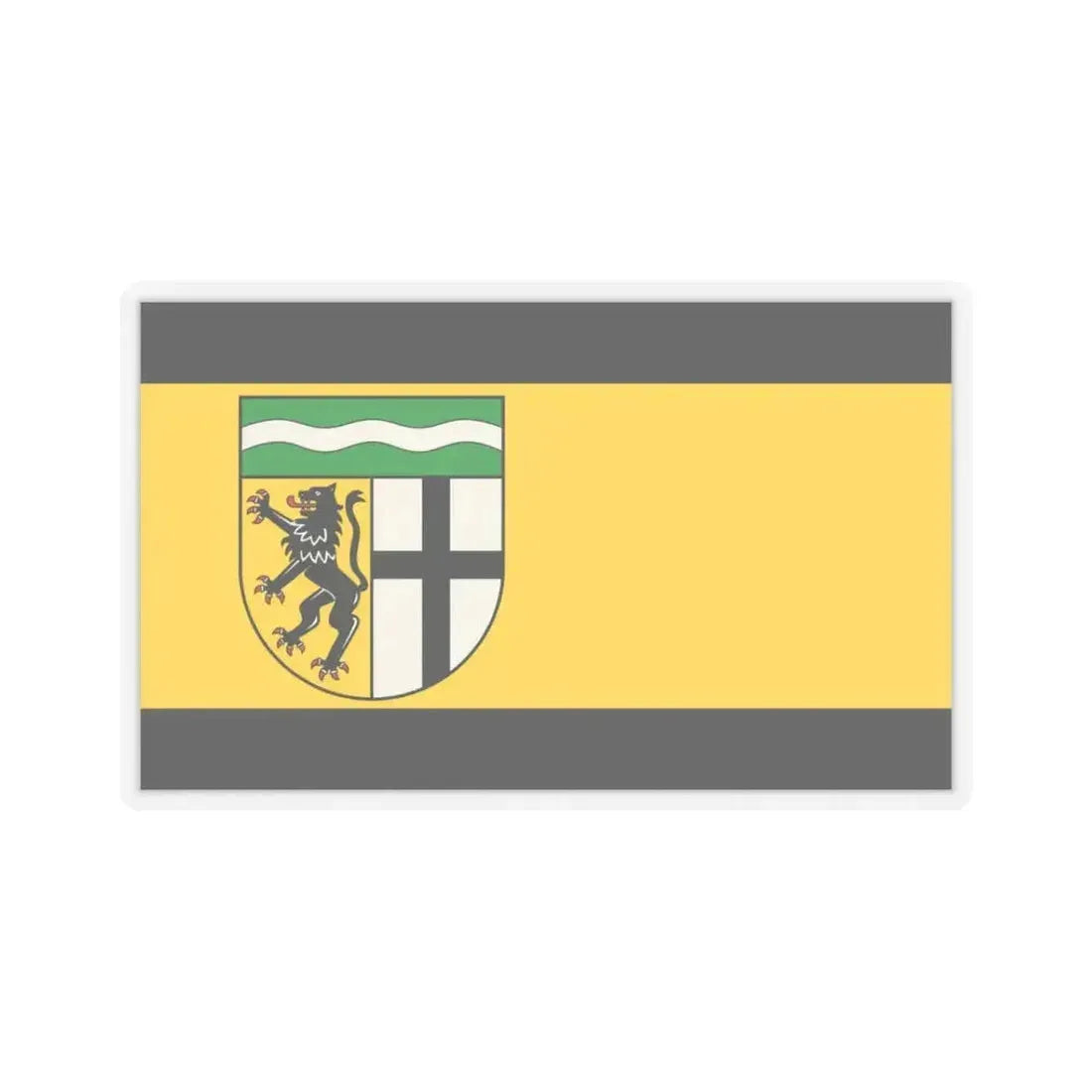 Flag of Rhein Erft Kreis Germany - STICKER Vinyl Kiss-Cut Decal 3 Inch Transparent - The Sticker Space