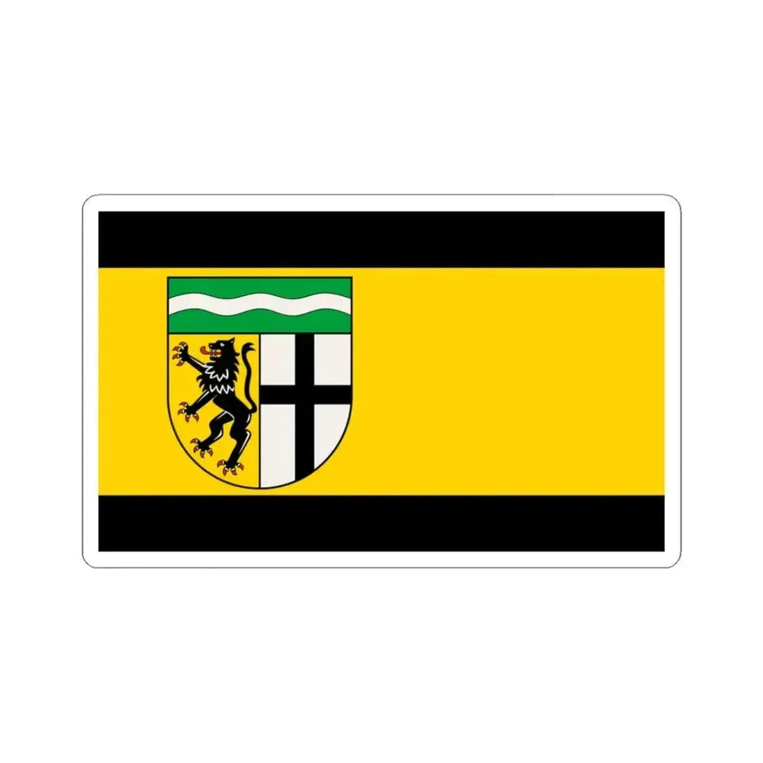 Flag of Rhein Erft Kreis Germany - STICKER Vinyl Kiss-Cut Decal 3 Inch White - The Sticker Space