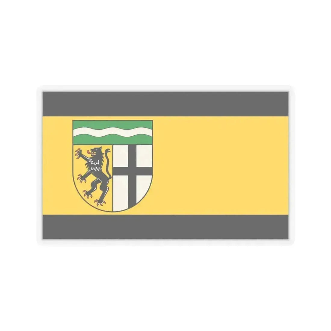 Flag of Rhein Erft Kreis Germany - STICKER Vinyl Kiss-Cut Decal 6 Inch Transparent - The Sticker Space
