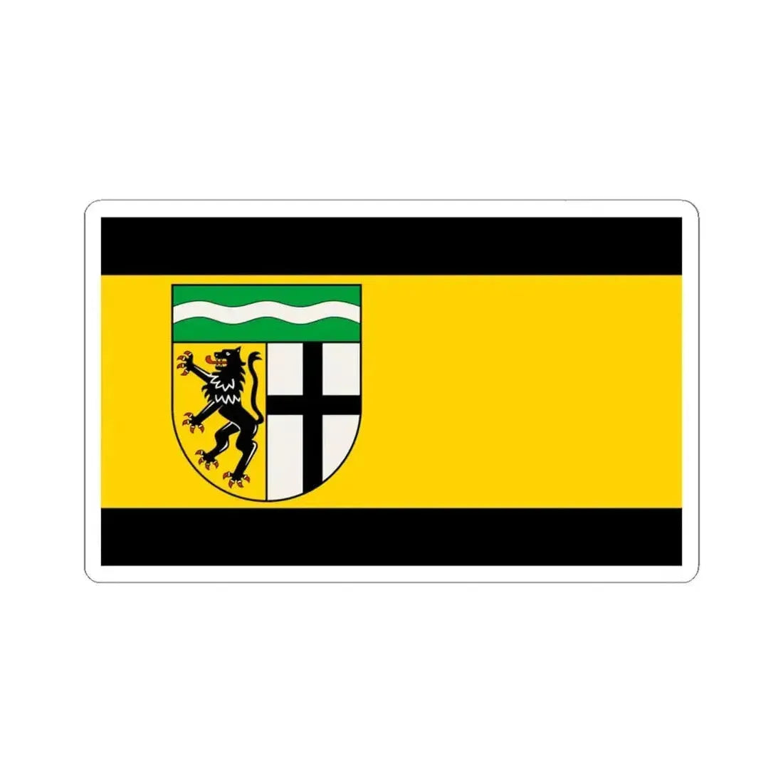 Flag of Rhein Erft Kreis Germany - STICKER Vinyl Kiss-Cut Decal 6 Inch White - The Sticker Space