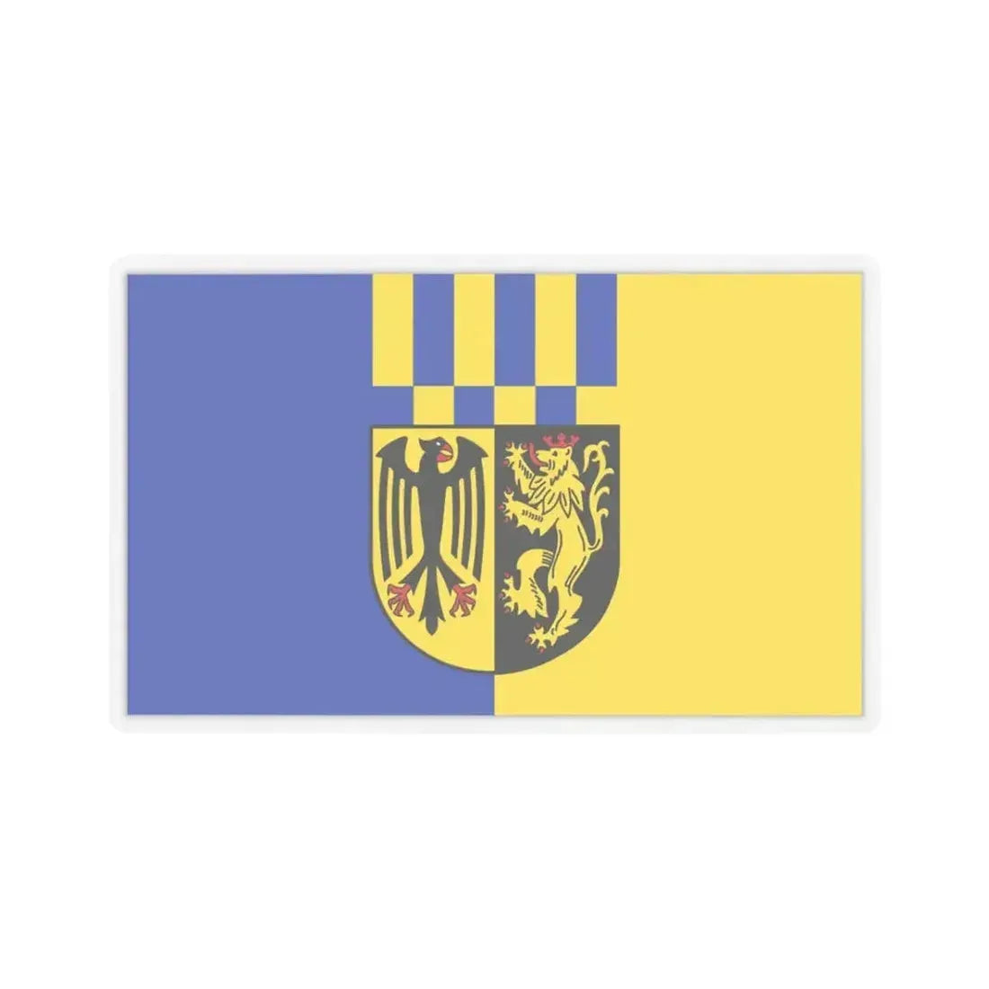 Flag of Rhein Hunsrueck Kreis Germany - STICKER Vinyl Kiss-Cut Decal 3 Inch Transparent - The Sticker Space