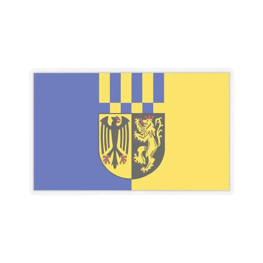 Flag of Rhein Hunsrueck Kreis Germany - STICKER Vinyl Kiss-Cut Decal 4 Inch Transparent - The Sticker Space