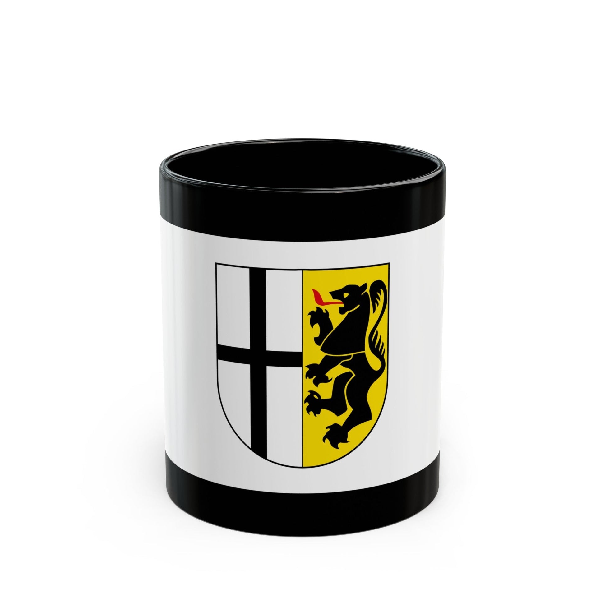 Flag of Rhein Kreises Neuss Germany - Black Coffee Mug-11oz-The Sticker Space