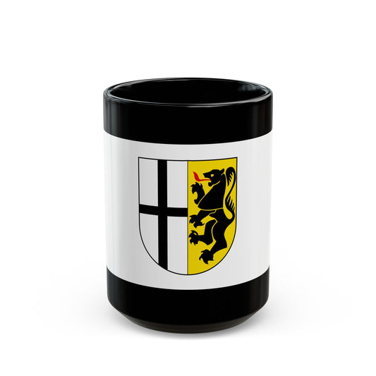 Flag of Rhein Kreises Neuss Germany - Black Coffee Mug-15oz-The Sticker Space