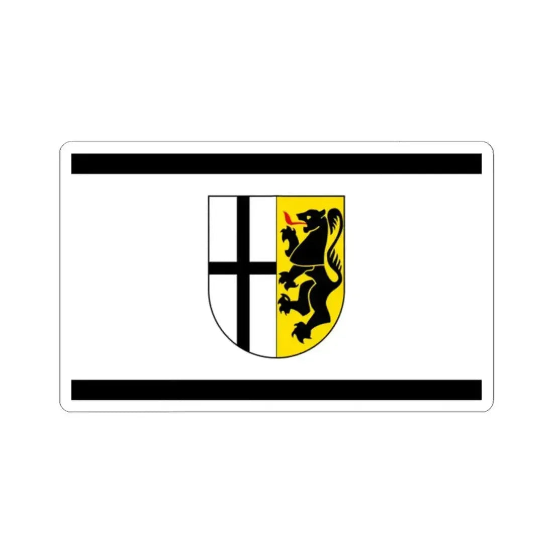 Flag of Rhein Kreises Neuss Germany - STICKER Vinyl Kiss-Cut Decal 2 Inch White - The Sticker Space