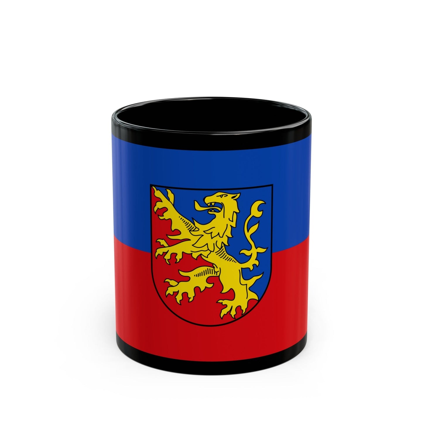 Flag of Rhein Lahn Kreis Germany - Black Coffee Mug-11oz-The Sticker Space