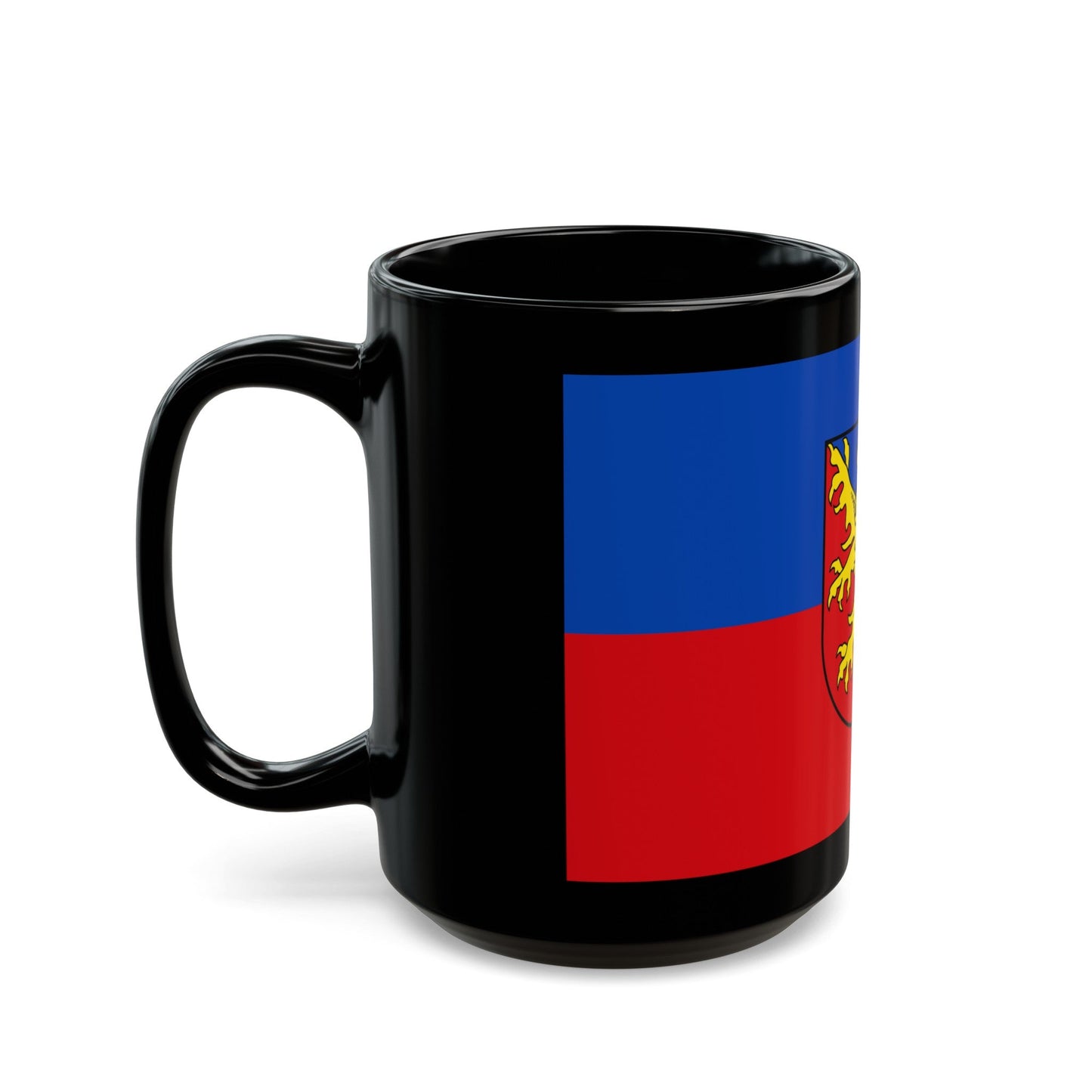 Flag of Rhein Lahn Kreis Germany - Black Coffee Mug-The Sticker Space