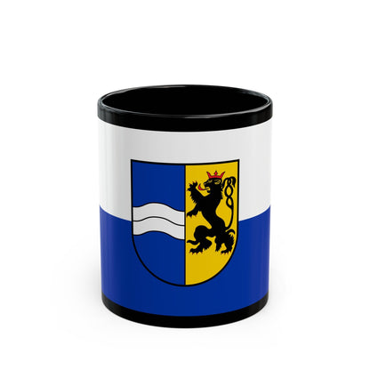 Flag of Rhein Neckar Kreis Germany - Black Coffee Mug-11oz-The Sticker Space