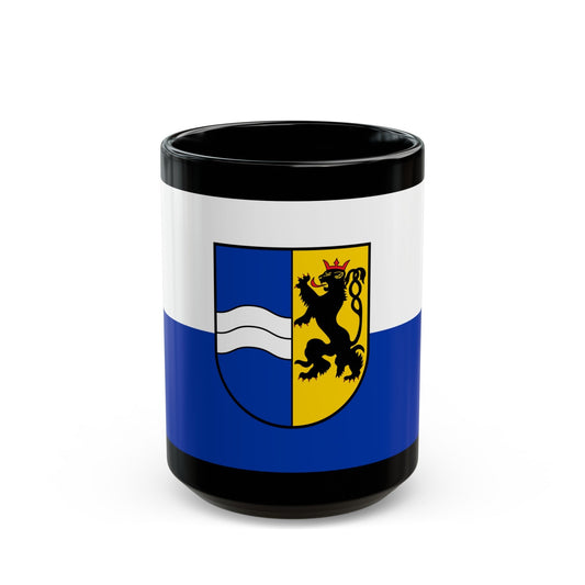 Flag of Rhein Neckar Kreis Germany - Black Coffee Mug-15oz-The Sticker Space