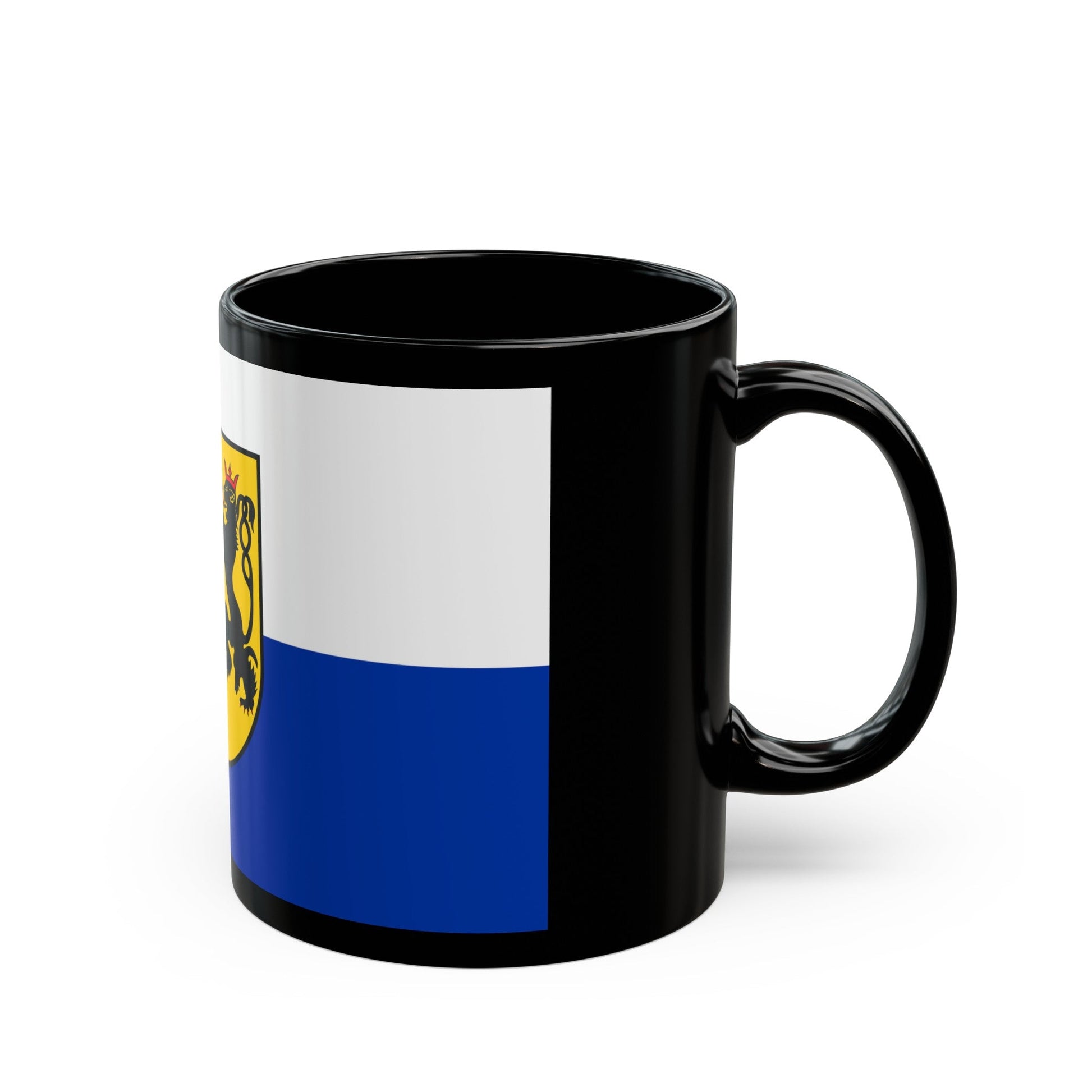 Flag of Rhein Neckar Kreis Germany - Black Coffee Mug-The Sticker Space