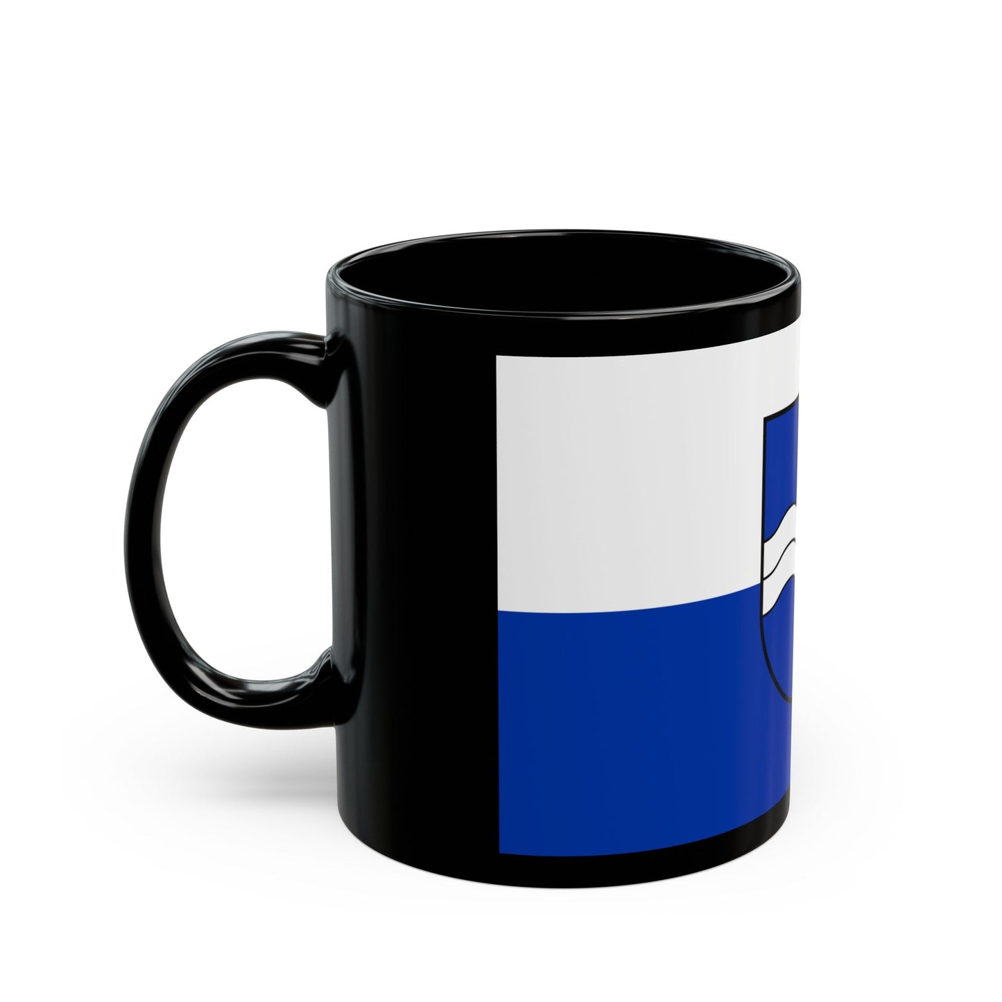 Flag of Rhein Neckar Kreis Germany - Black Coffee Mug-The Sticker Space