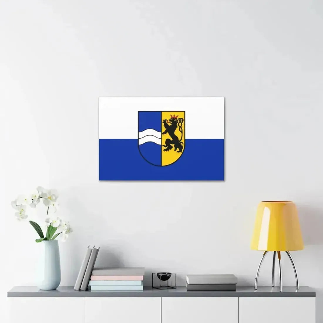 Flag of Rhein Neckar Kreis Germany - Canvas Wall Art - The Sticker Space